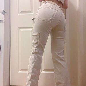 Zara Kids Cream Cargo Jeans